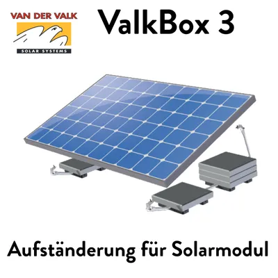 Produktbild von ValkBox3 Aufständerung Solarmodul für Flachdach ohne Bohren (0% MWSt nach §12 Abs. 3 UStG)