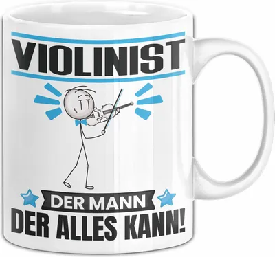 Produktbild von Violinist Tasse Geschenk für Violinist Der Mann Der Alles Kann Geschenkidee zum Geburtstag (Weiß)