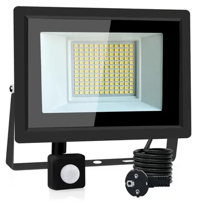 LED-Außenstrahler 50 W mit Bewegungsmelder, warmweiß, IP66
