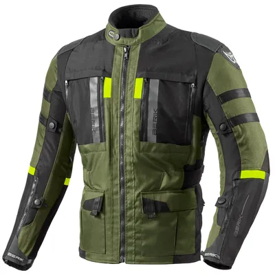 Produktbild von Berik Absolute Zero RX wasserdichte Motorrad Textiljacke, schwarz/oliv, 54