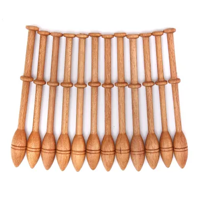 Obrázek produktu pro 12ks Spitzenspannung Holz antike vintage französische Handwerkshandwerk gedrehte Holzwebwerkzeuge