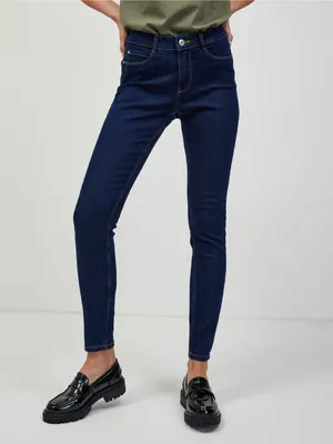 Produktbild von Dunkelblaue Röhrenjeans zum Hochschieben ORSAY - XXS
