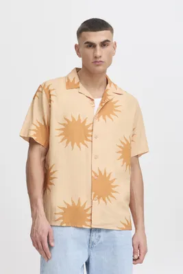 Image de !SOLID SDPARGAV Chemise en lin pour homme, manches courtes, mélange de lin, coupe décontractée