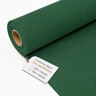Zdjęcie produktu dla Solidchoice - Materiał obiciowy z tkaniny corduroy, kolor zielony