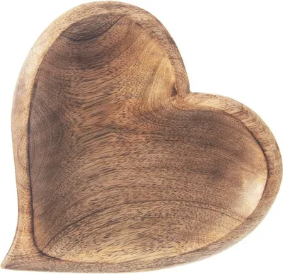 Obrázok produktu pre Drevený tanier na servírovanie predjedál Heart 20x21 cm Mango