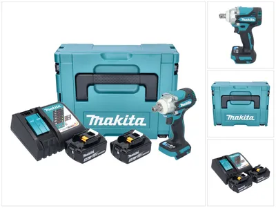 Zdjęcie produktu dla Makita DTW 301 RTJ akumulatorowy klucz udarowy 18 V 330 Nm 1/2" bezszczotkowy + 2x akumulator 5,0 Ah + ładowarka + Makpac