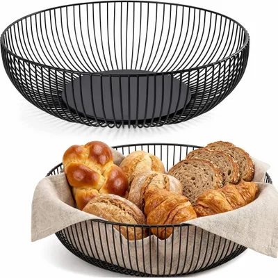 Produktbild von 2 moderne Obstschalen aus Metall für die Aufbewahrung