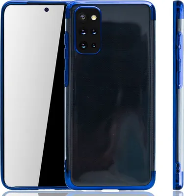 Zdjęcie produktu dla Etui na telefon Samsung Galaxy S20 Plus Blue - Clear - silikonowe etui z TPU w przezroczystym niebieskim kolorze