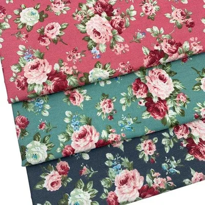 Obrázek produktu pro Sada bavlněných látek Ibenzoa® (3 kusy) – rozměry 150 x 50 cm, 100% bavlna, vhodná pro šití, patchwork a DIY projekty, 3 různé vzory