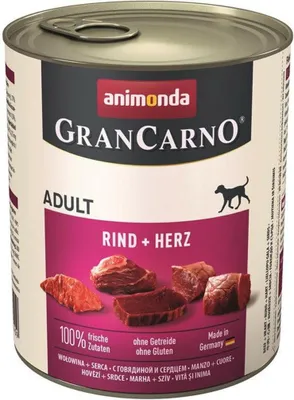 Obrázek produktu pro animonda GranCarno Original, Dospělý jedinec, Hovězí, 800 g, Bez cukru, Bez sóji