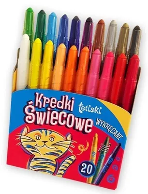 Immagine prodotto di Kredki świecowe wykręcane 20 kolorów Tetis