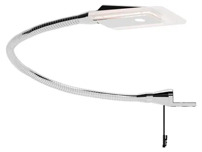 Image de kalb | Diora Lampe de chevet double Lampe de lecture flexible Lampe de chevet Lot de 1 chrome