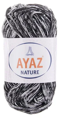 100g Strick-Garn Nature Strickwolle Häkelgarn Makramegarn, schwarz weiß