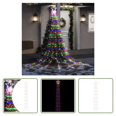 Obrázok produktu pre The Living Store Osvetlenie vianočného stromčeka 320 LED Viacfarebné 375 cm