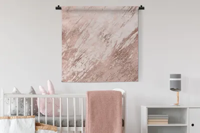 Produktbild von MuchoWow® Wandteppich Wandbehang Marmor - Rosa - Muster 90x90 cm Tapisserie Dekoration Wandtuch - Wandaufhänger