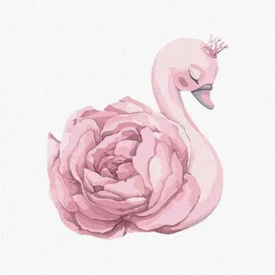 Produktbild von Malen nach Zahlen – Schwanenprinzessin 30 x 30 cm – Ideyka
