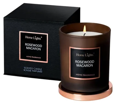 Produktbild von Home Lights, Rosewood & Macaron, Duftkerze, 215 g
