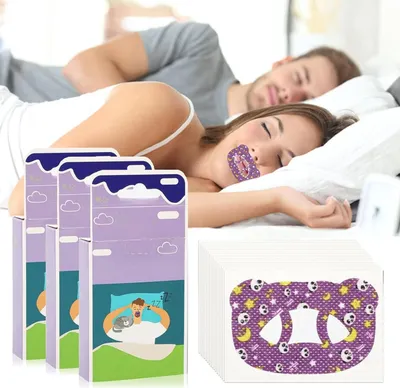 Produktbild von 90 Stück Erwachsene Mundbänder zum Schlafen, verbesserten Schlaf, Schnarchlinderung, weiches Mundband für bessere Nasenatmung, Schlafstreifen für weniger Mundatmung, Mundtape zum Schlafen