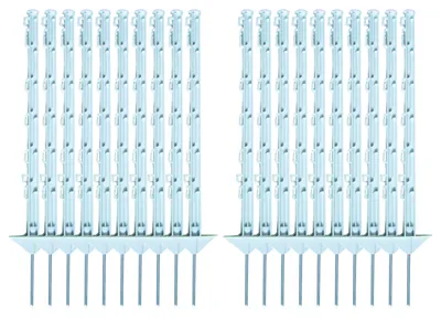 Produktbild von Electra Kunststoffpfahl 75 cm mit Doppeltritt - weiß - 20 Stück Weidezaunpfähle
