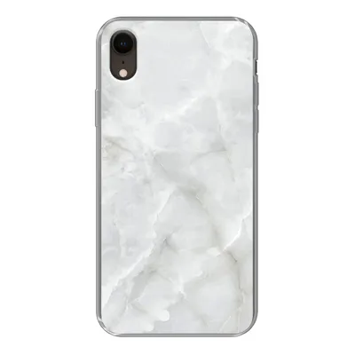 Produktbild von MuchoWow® Handyhülle Schutzhülle Hülle für iPhone XR Marmor - Weiß - Muster - Stein - Marmoroptik Silikon Softcase Handy Hülle - Schutzdeckel