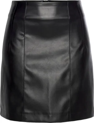 Produktbild von LASCANA Kunstlederrock mit schmaler Form aus glattem Kunstleder schwarz Größe 38