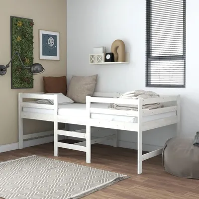 Image de Maison Exclusive - Lit en bois massif sans matelas Blanc 90x200 cm Bois de pin