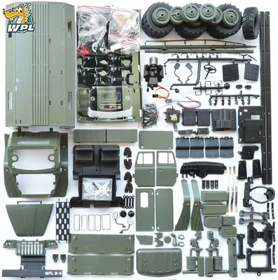 Zdjęcie produktu dla WPL B36KM Ural Metal Edition Niezmontowany Kit 1 / 16 6WD RC Samochód wojskowy Ciężarówka Rock Crawler Communication Communication Vehicle with Motor Servo defa