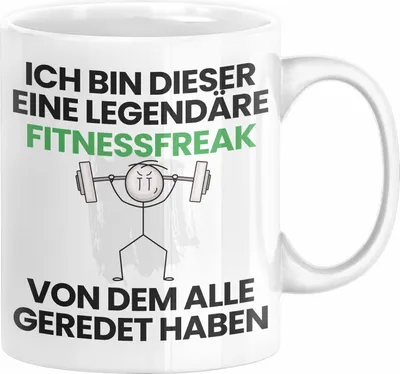 Produktbild von Fitnessfreak Geschenk Tasse Lustige Geschenkidee Geburtstag für Fitnessfreak Ich Bin Dieser Legendäre Fitnessfreak Von Dem Alle Geredet Haben Kaffee-Becher (Weiß)