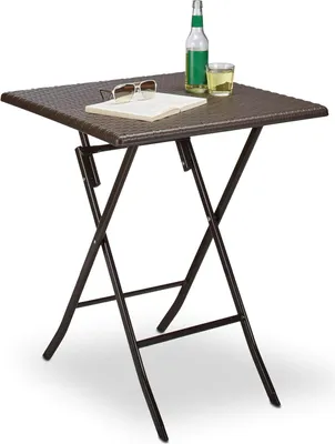 Productafbeelding van Famanu Balkonbar, inklapbare tafel - Bruin