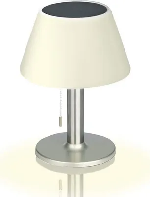 Produktbild von EASYmaxx MAXXMEE LED Solar Tischlampe In- & Outdoor Je nach Helligkeitsstufe zwischen 4-8 Stunden Leuchtdauer Warmweißes LED-Licht Silber