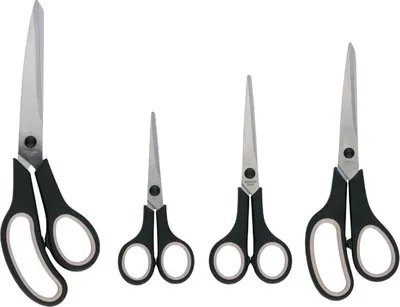Image de Ciseaux À Tissu Carton Papier Ergonomique Alpina Set De 4 Pcs