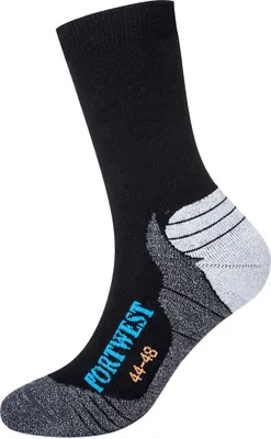 Image de Chaussettes de randonnée Portwest SK24 Bambou Noir Gr. 39-43