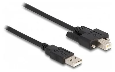 Obrázok produktu pre Delock Kabel USB 2.0 Typ-A Stecker zu Typ-B Stecker mit Schrauben 1 m