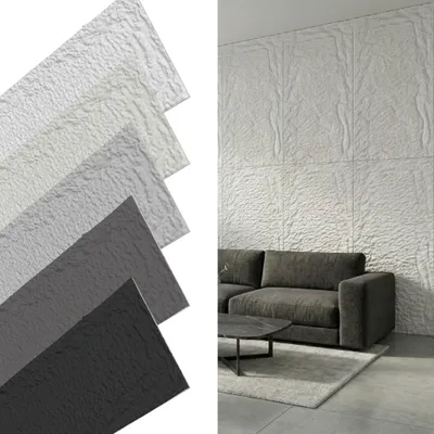Obrázok produktu pre JOIEYOU 3 ks nástenných panelov s kamenným vzhľadom 120 x 60 cm, 5 cmPolyuretán3D obklad, Imitácia v štýle prírodného kameňa pre obývačku, kúpeľňu a kuchyňu, čisto biela