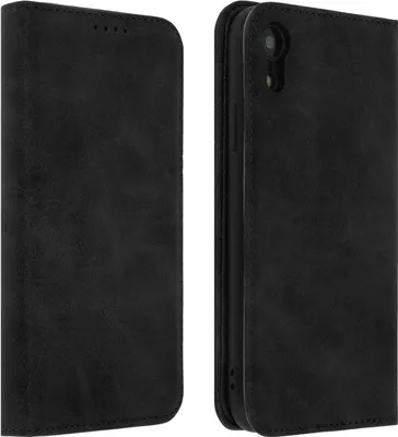 Produktbild von Avizar, Klappetui aus Kunstleder für Apple iPhone XR, Schwarz