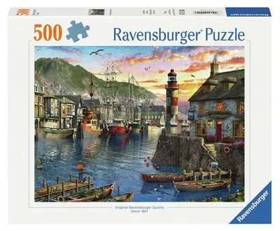 Image de Ravensburger Jigsaw Puzzle Morning at the Harbour, 500pcs.