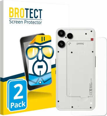 Produktbild von 2x Für Nothing Phone (3a) Lite (Rückseite) Schutzfolie BROTECT Displayschutz Display Schutz Folie Klar Transparent