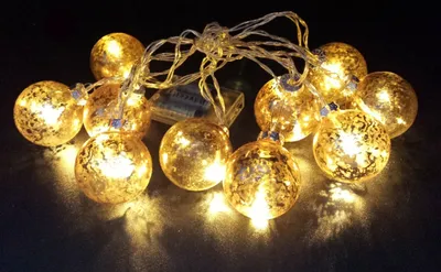 Produktbild von Kugellichterkette champagner 10 LED, batteriebetrieben