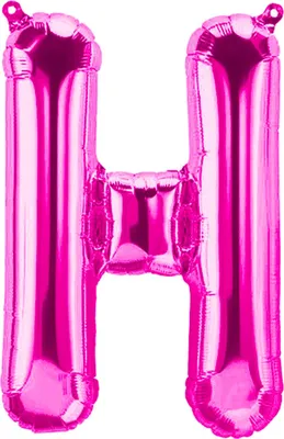 Produktbild von Folienballon Buchstabe H, pink, ca. 40 cm, für Luftbefüllung