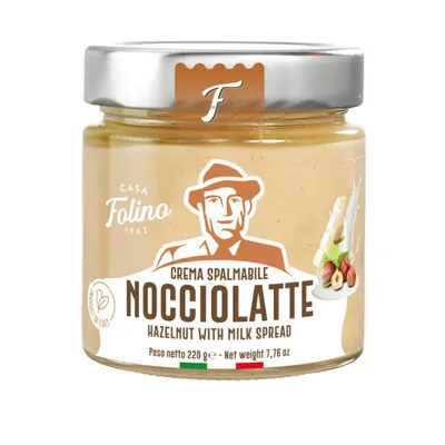 Produktbild von Casa Folino Haselnuss-Aufstrich mit Milch Weiße Schokolade & Haselnüsse