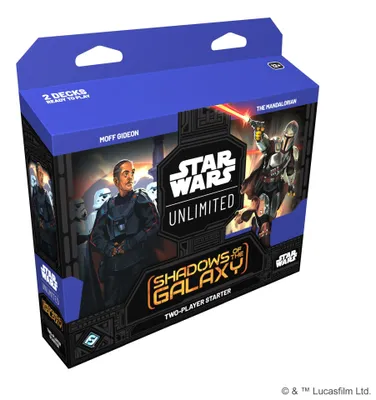 Produktbild von Fantasy Flight Games Star Wars: Unlimited TCG Shadows of The Galaxy Zwei-Spieler-Starter – TCG, 20 Minuten, Englisch + Heartforcards Versandschutz