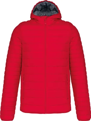 Immagine prodotto di Piumino Kariban da uomo con cappuccio PC2666 (S) (Rosso)