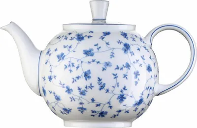 Obrázek produktu pro Arzberg Form 1382 Konvice na čaj / 6 osob, Konvice na čaj, Porcelánová konvice, Modré květy, Porcelán, 1,2 l, 41382-607671-14230