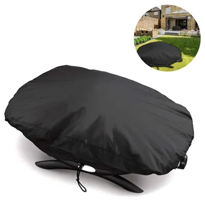 Produktbild von Grillabdeckung BBQ Grill Abdeckhaube Brenner Gasgrill Schutzhülle Haube 67.1 * 44 * 32cm Schwarz 420D Oxford-Stoff 7110 Q100 Q1000 Serie