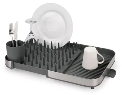 Produktbild von Joseph Joseph Duo Expanding Abtropfgestell mit abnehmbarem Besteckhalter, Abtrop