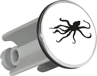 Produktbild von Huuraa Waschbeckenstöpsel Oktopus Silhouette 4cm höhenverstellbar Abflussstopfen Geschenkidee