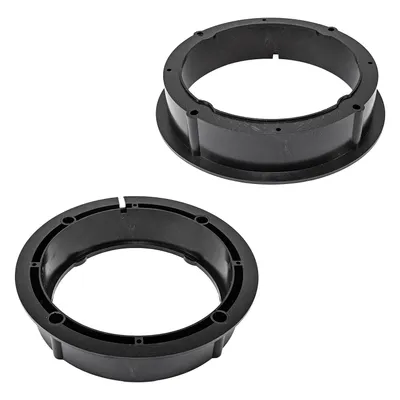 Produktbild von Lautsprecherringe Adapter Halterungen kompatibel mit VW Golf 4 Passat 3B BG Polo 9N Audi A2 Seat Leon Toledo Skoda Fabia 165mm DIN Lautsprecher Paar