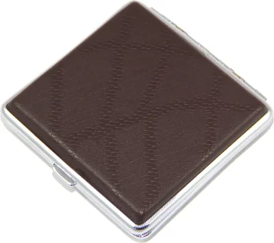 Produktbild von ATTUY® "Luxus Köln" hochwertiges Premium Zigarettenetui in der Geschenkbox für 20 Zigaretten, Farbe Silber-Braun im Muster-Look, Etui mit Metallspange bzw. Klammerhalterung