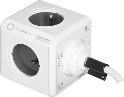 Produktbild von Allocacoc PowerCube Extended Type E Verlängerungskabel 1 5 m 5 AC-Ausgänge Indoor Grau