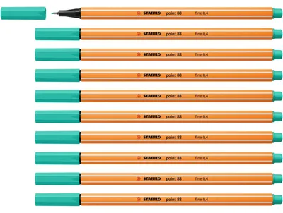 Obrázek produktu pro STABILO point 88, Zelená, Zelená, Oranžová, Šestihranný, Kov, 0,4 mm, 0,4 mm
